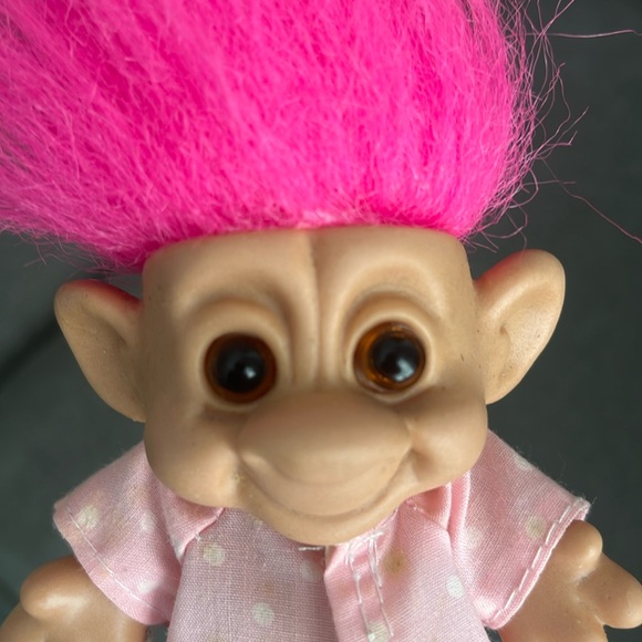 Vintage Pink Haired Pajama Party Troll Doll - Picture 1 of 8